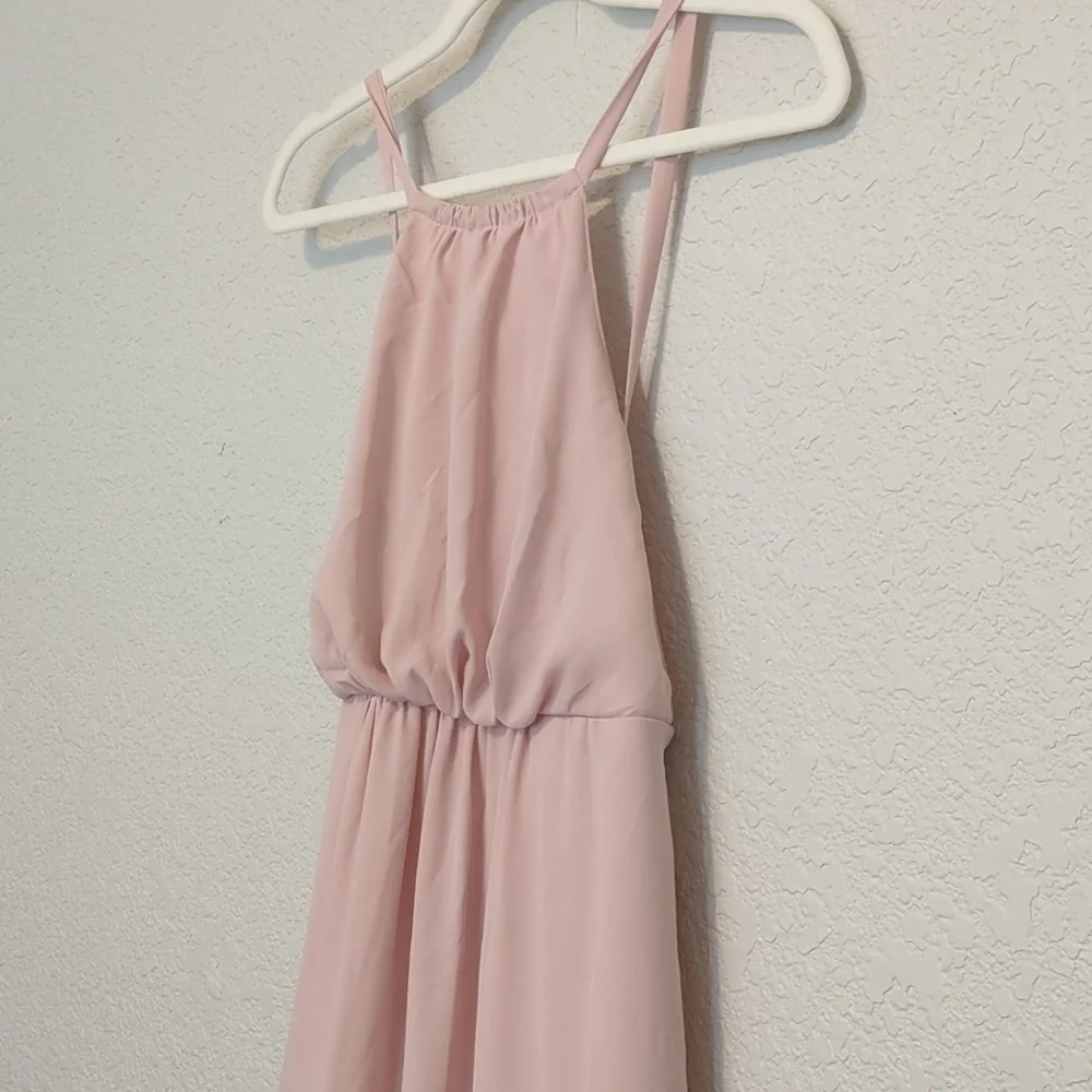 Show Me Your MuMu Amanda blush sleeveless backless halter maxi dress - Picture 6 of 11
